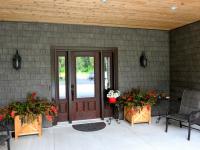 Porte d'entrée en fibre de verre avec latéraux